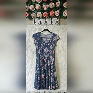 Laura Petites Floral Skater A-Line Dress